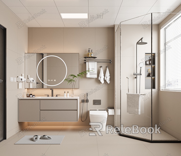 Modern toilet toilet shower bathroom cabinet model