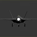 Modern Military Fighter Jet Model With Gray Body And Orange Cockpit