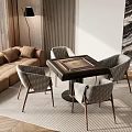 Modern Simple Mahjong Table and Chair Chess and Card Room Table and Chair Entertainment Table and Chair 3d model