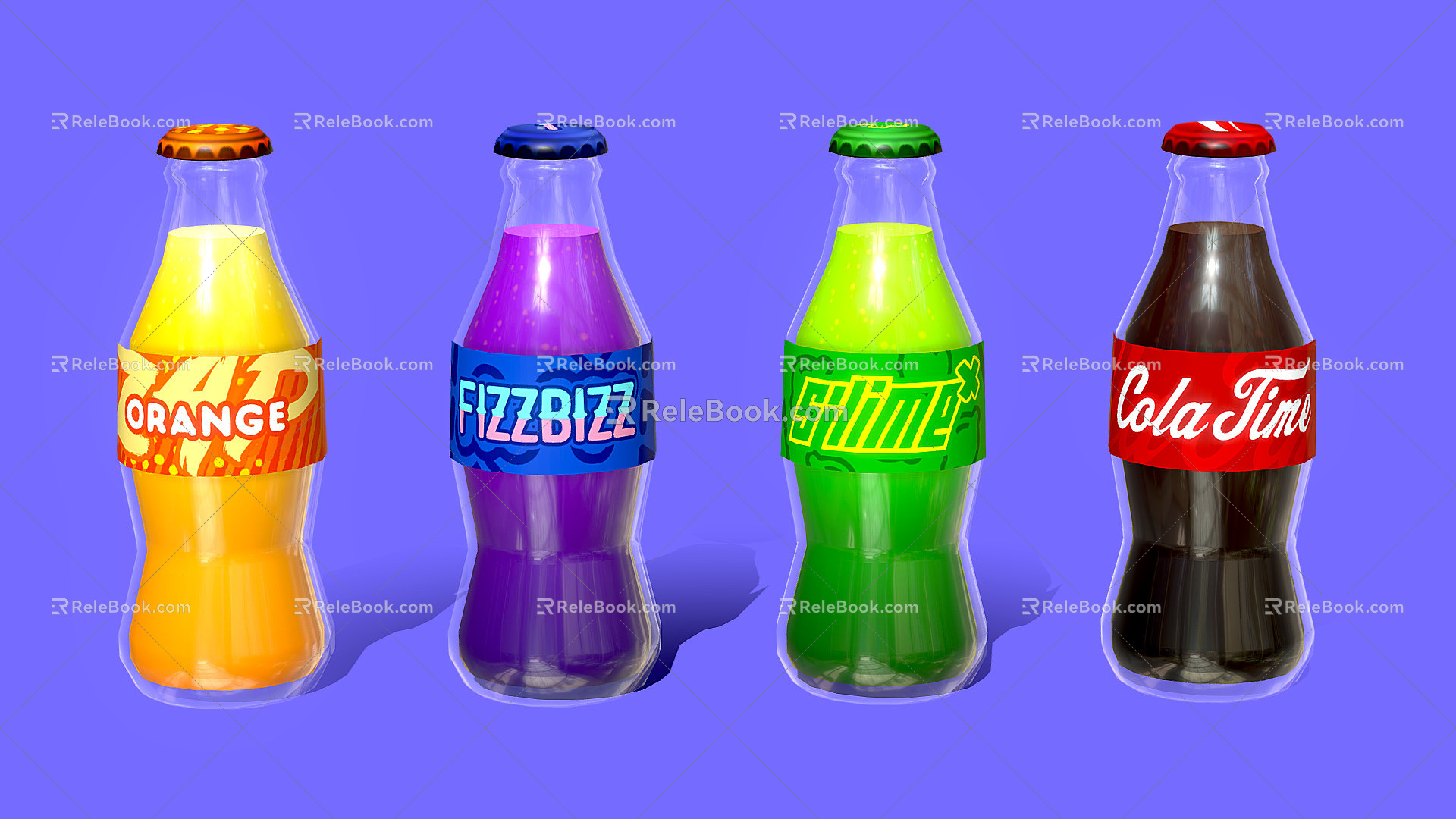 Modern Beverage Soda Bottle model