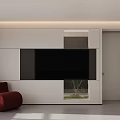 Minimalist Bedroom Interior Design With Black White Color Scheme Bed Decorative Art And Table Lamp