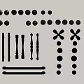 Modern Handle Metal Round Long Handle Hardware Small Pieces 3d model