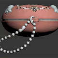 Pink Egg Shaped Everyday Electrical Device Official Product Made In Japan 1987 With Chain