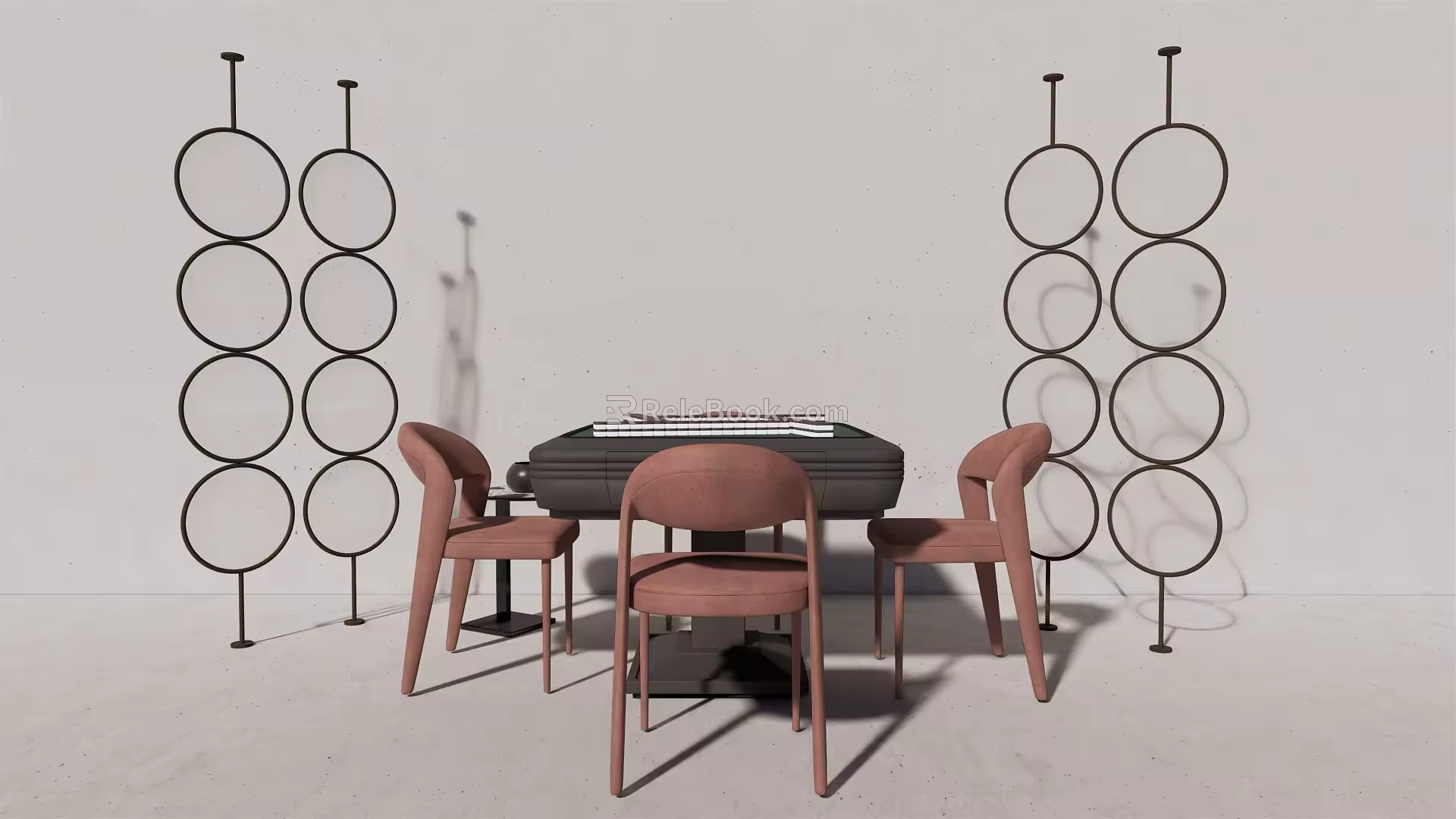 Modern Mahjong Table and Chair Mahjong Table 3d model
