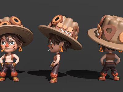 ip character character ornaments game character 3d model