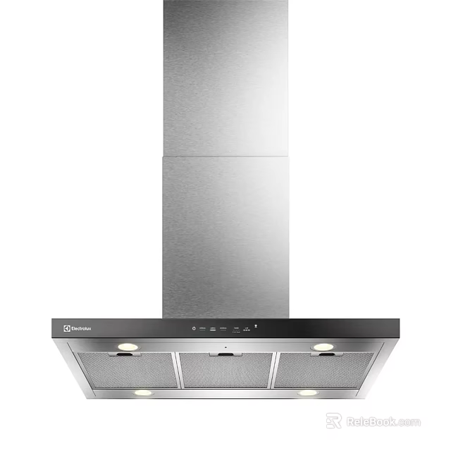 Siemens Stainless Steel Kitchen Range Hood with Lights and Control Panel for Modern Cooking Areas 3d model 