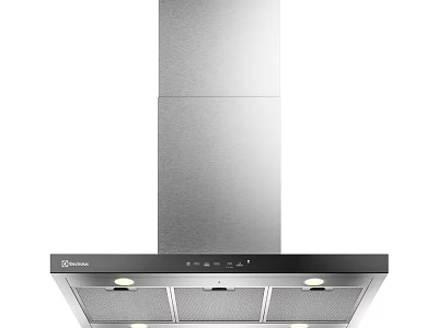 Siemens Stainless Steel Kitchen Range Hood with Lights and Control Panel for Modern Cooking Areas 3d model