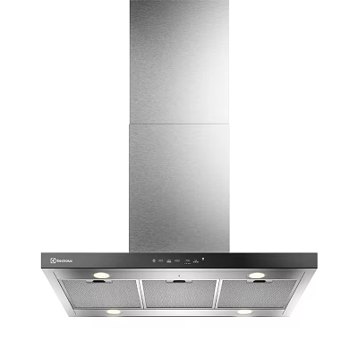 Siemens Stainless Steel Kitchen Range Hood with Lights and Control Panel for Modern Cooking Areas 3d model