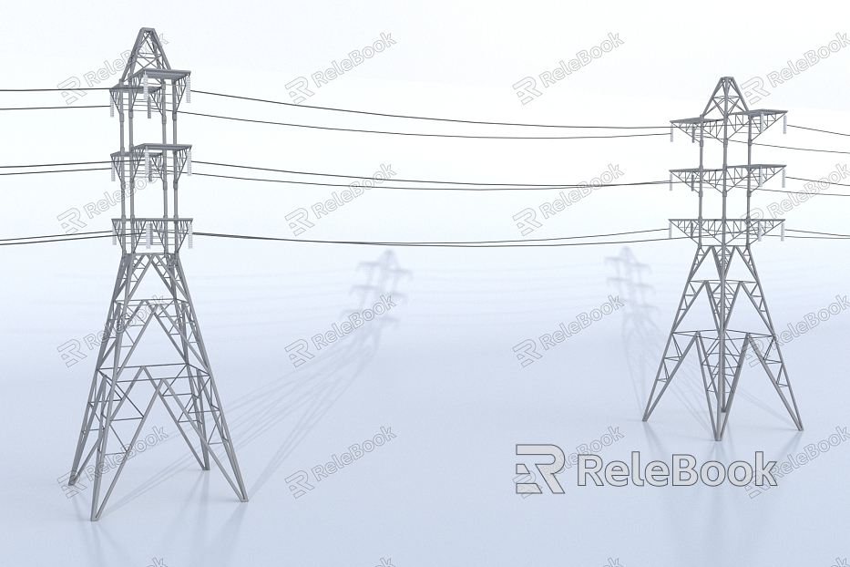 Industrial equipment Public facilities High voltage line High voltage line tower model