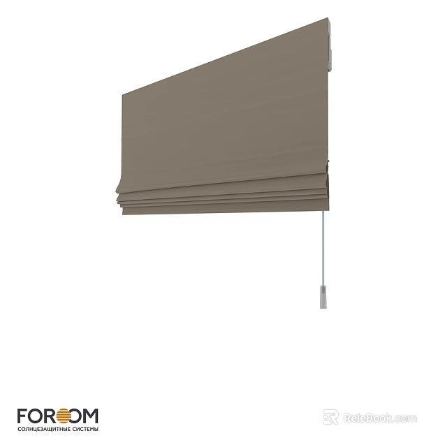 Elegant Roller Curtain With Modern Design And Premium Fabric Material 3d model 