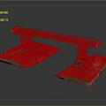 Scale Steel Bridge Model Structure With Concrete Piers And Grass Covered Platforms