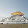 Modern Architecture Curve Sales Department Curve Commercial Restaurant Bookstore Waterside Architecture Internet Celebrity Architecture 3d model