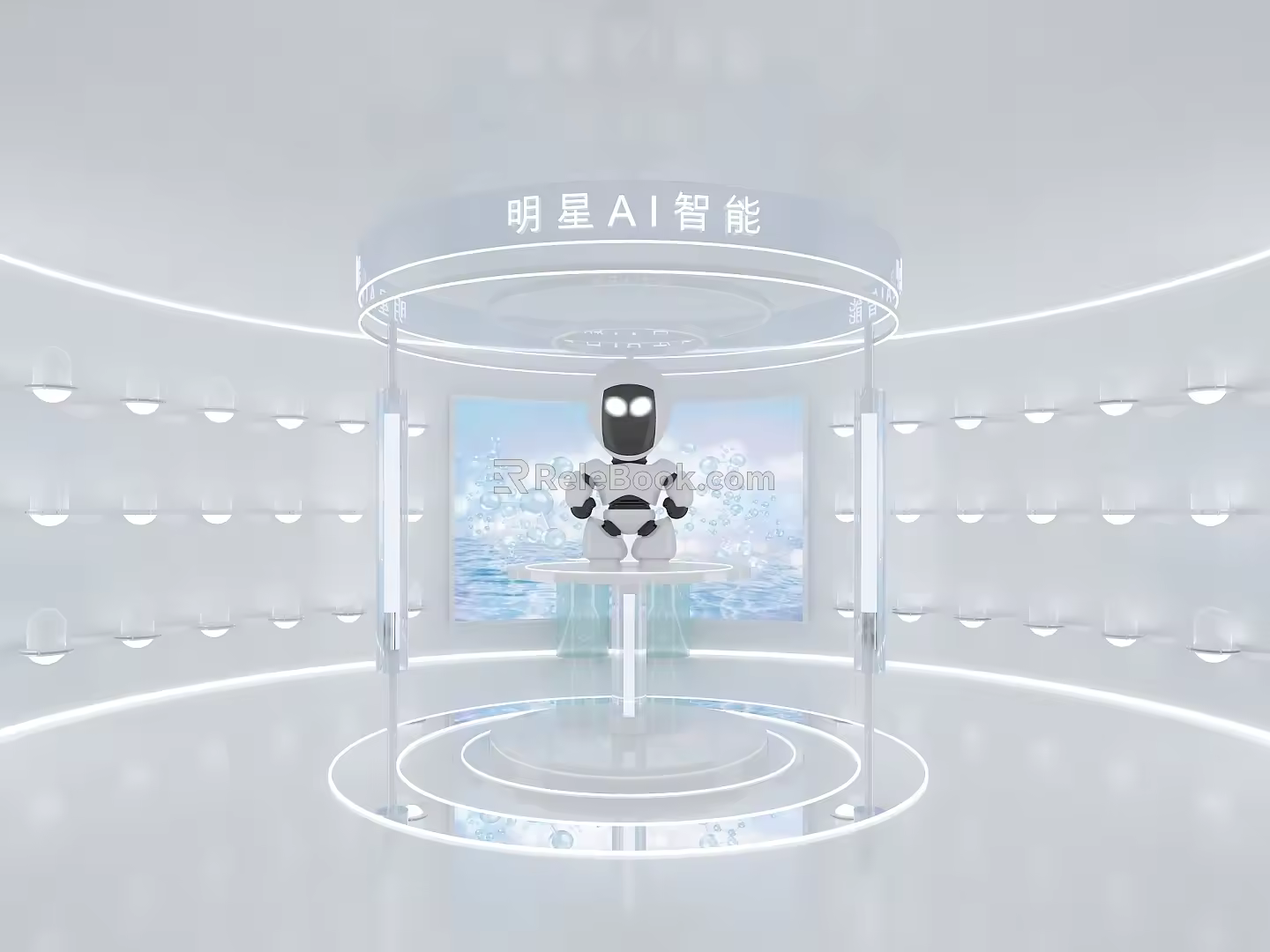 Science and Technology Future Robot Exhibition Hall Booth Exhibition Hall Display Space Beautiful Chen 3d model