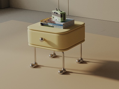 Modern Bedside Cabinet 3d model