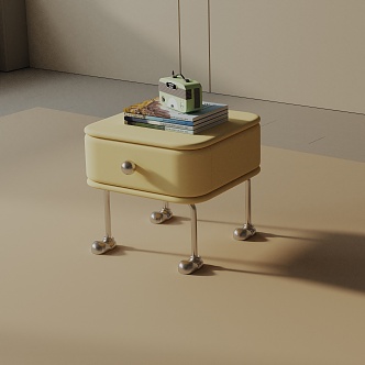 Modern Bedside Cabinet 3d model