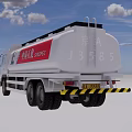 White Wagon Tanker Truck Featuring Cylindrical Tank And Cab Details
