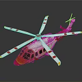 Red And White Cosmic Exploration Vehicle With Multiple Rotors And Sleek Body Design