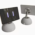 Smart Machines With Display Screen And Adjustable Stand On Gray Base