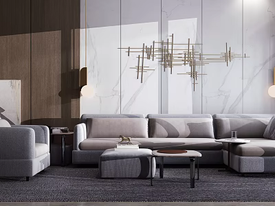 Modern Sofa Coffee Table Combination Sofa Coffee Table 3d model