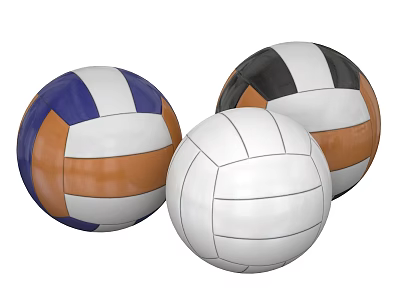 High Quality Volleyball Sports Equipment With Different Colors Blue White Orange Black And Pure White 3d model