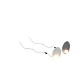 Modern Table Lamp With Sleek Curved Shades And Soft Glowing Light