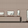 New Chinese style lamp combination table lamp 3d model