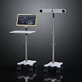 Mobile Medical Devices With Display Screen Control Panel And Wheels On Adjustable Stands 3d model