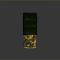 Military Camouflage Truck With Green Canvas Cover And Yellow Green Pattern Design