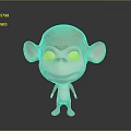 Monkey Cartoon Monkey Anime Monkey Stylized Monkey Fantasy Style Monkey Toy 3d model