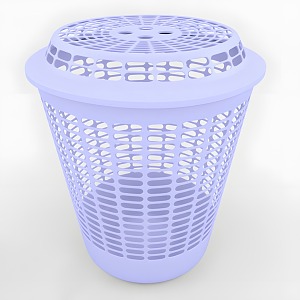 Plastic trash can garbage basket plastic frame 3d model