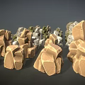 Assorted Wood and Stone Samples Showcasing Rich Textures and Color Variations