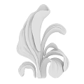 White Abstract Sculpture With Flowing Curved Organic Forms And Smooth Surface 3d model