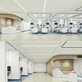 Modern Hospital Outpatient Clinic Interior With Reception Desk Waiting Chairs And Medical Equipment