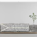 Modern reception desk 3d model
