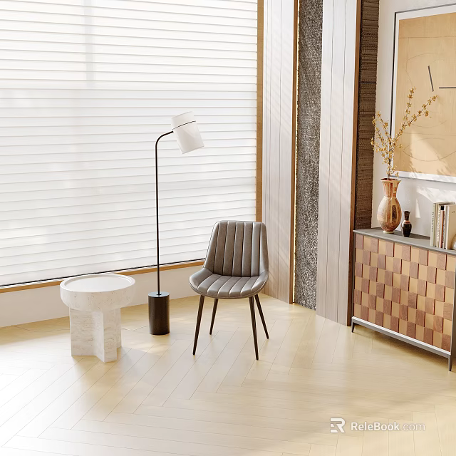 Modern Open Kitchen Interior Design With Spacious Layout And Kitchen Appliances 3d model