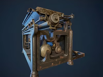 modern typewriter 3d model