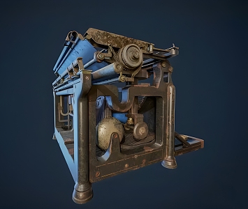 modern typewriter 3d model