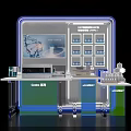 Exhibition Hall Culture Wall Featuring Digital Screen Molecular Structure Charts And Display Tables