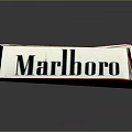 Open Marlboro Cigarette Pack With Cigarettes Inside And Brand Logo