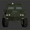 Armored Military Vehicle With Camouflage Pattern Reinforced Structure And Large Off Road Tires