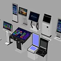 Modern all-in-one machine Touch all-in-one machine ATM registration machine 3d model
