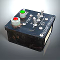 Vintage Black Electronic Control Panel With Knobs Buttons And Labels