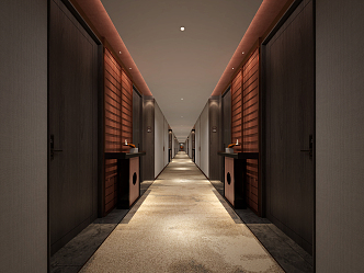 New Chinese Aisle Hotel Entrance Aisle 3d model