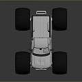 Rugged Off Road Terrain For Silver Monster Truck With Large Tires And Heavy Duty Build