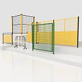 Yellow And Black Safety Barriers With Various Shapes And Designs