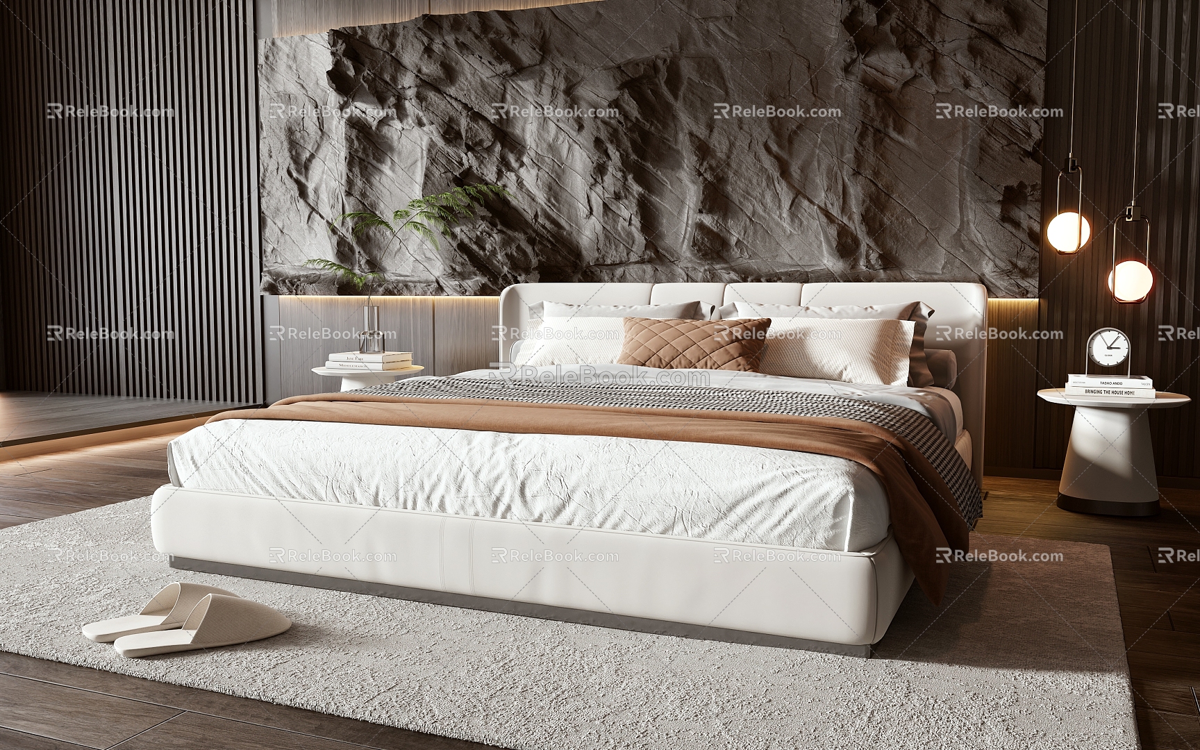 Modern Double Bed 3d model