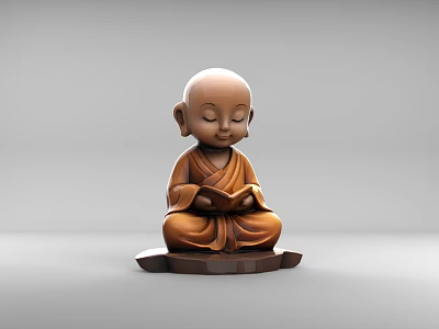 Zen Decoration Small Monk Decoration Buddha 3d model Zen Decoration Small Monk Decoration Buddha 3d model