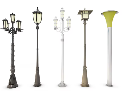 Various Stylish Outdoor Lights With Classic And Modern Designs For Exterior Spaces 3d model