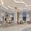 Light luxury hall negotiation area reception area bar counter 3d model