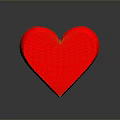 Red Heart Shaped Decorative Daily Life Item With Reflection On Gray Background